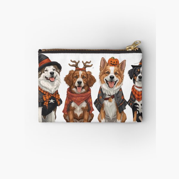 Item preview, Dogs in Halloween Costumes with Pumpkins and Spiderwebs designed and sold by KikaDP.
