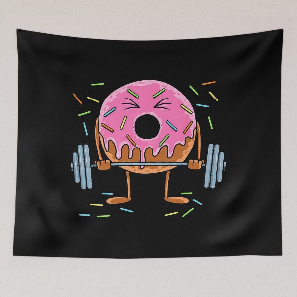 Item preview, Weightlifing Barbell - Funny Workout Gym Weightlifter Donut 		 designed and sold by iybrnfmg61.