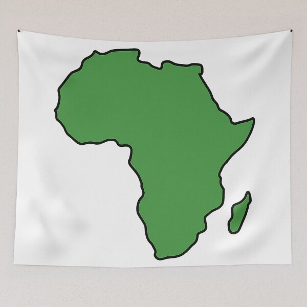 Item preview, Minimal Montessori Africa Continent – Green Geography Outline designed and sold by MforMontessori.