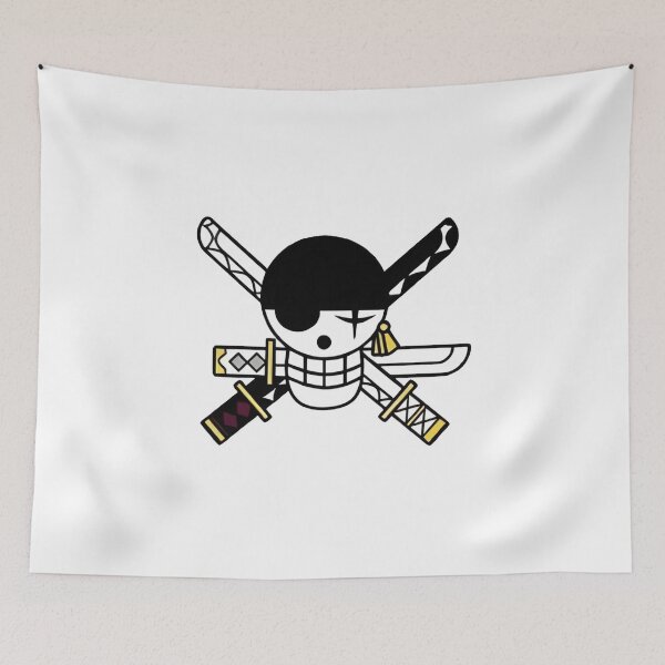 Item preview, Roronoa Zoro’s Blades Jolly Roger designed and sold by SacredRoses-Art.