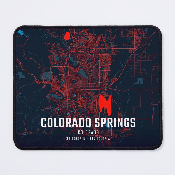Item preview, Colorado Springs Red & Blue Minimalist Map designed and sold by HomeLivingCo.