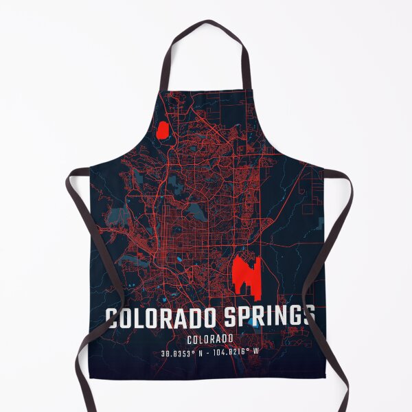 Item preview, Colorado Springs Red & Blue Minimalist Map designed and sold by HomeLivingCo.