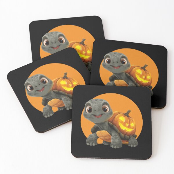 Item preview, Halloween Turtle – Cute Cartoon Turtle with Pumpkin designed and sold by Meiersbeste.