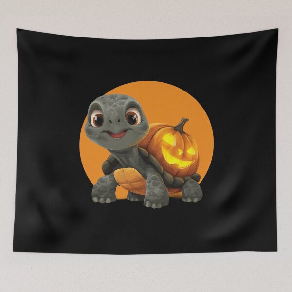 Item preview, Halloween Turtle – Cute Cartoon Turtle with Pumpkin designed and sold by Meiersbeste.