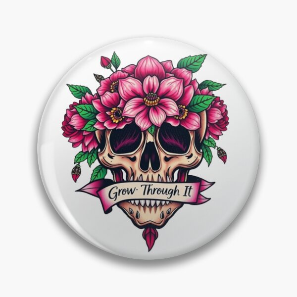 Item preview, Skull with Flowers Grow Through It designed and sold by NexaSpire.