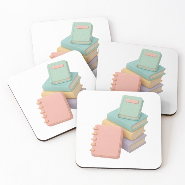 Item preview, Stack of pastel-colored notebooks and books for back to school, AI generated designed and sold by dvoevnore.