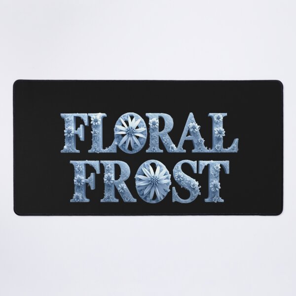 Item preview, Floral Frost - Icy Winter Typography Design designed and sold by SaadArtCo.