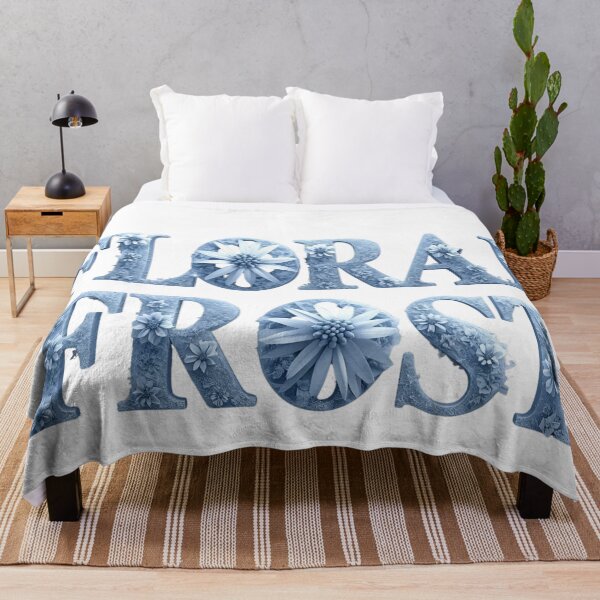 Item preview, Floral Frost - Icy Winter Typography Design designed and sold by SaadArtCo.