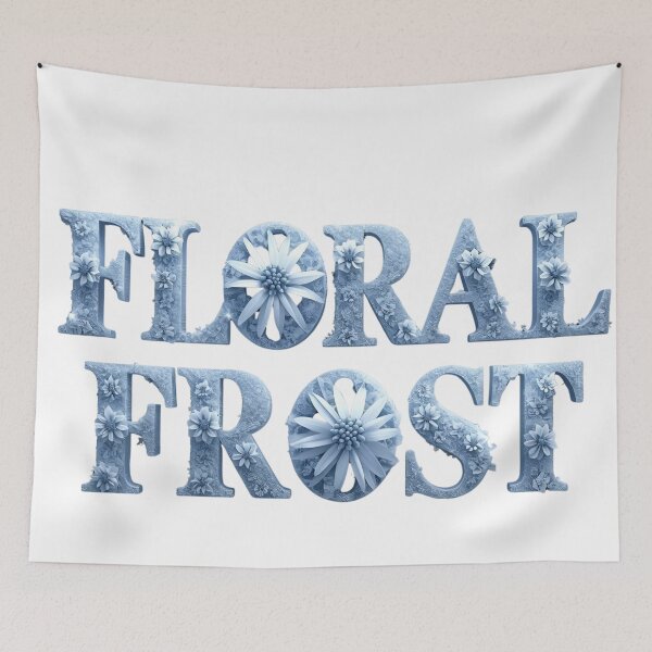 Item preview, Floral Frost - Icy Winter Typography Design designed and sold by SaadArtCo.