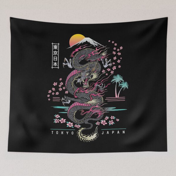 Item preview, Japanese Tokyo Dragon Asian inspired retro 80’s style 		 designed and sold by mpnudwos9.