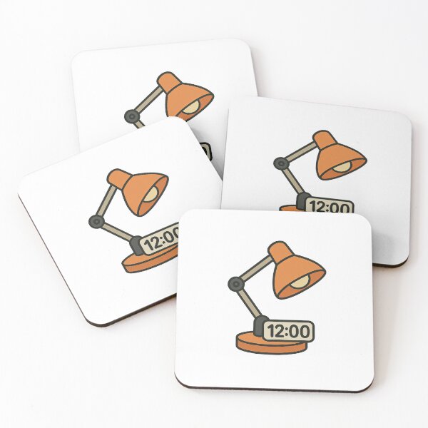 Item preview, Orange desk lamp illustration with time display, isolated png, back to school, AI generated designed and sold by dvoevnore.