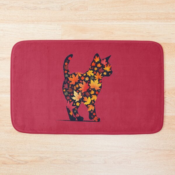 Item preview, Autumn Leaves Cat Silhouette designed and sold by 0606PM.