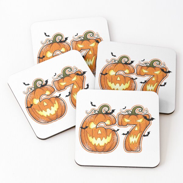 Item preview, Halloween 67 Number Pumpkin Spooky Ghost Spider Bat Design designed and sold by ArtDesignTp.