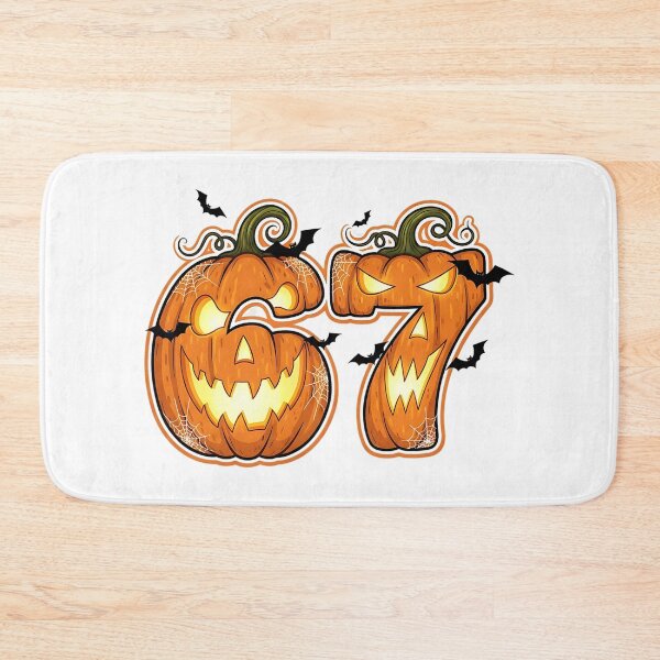 Item preview, Halloween 67 Number Pumpkin Spooky Ghost Spider Bat Design designed and sold by ArtDesignTp.