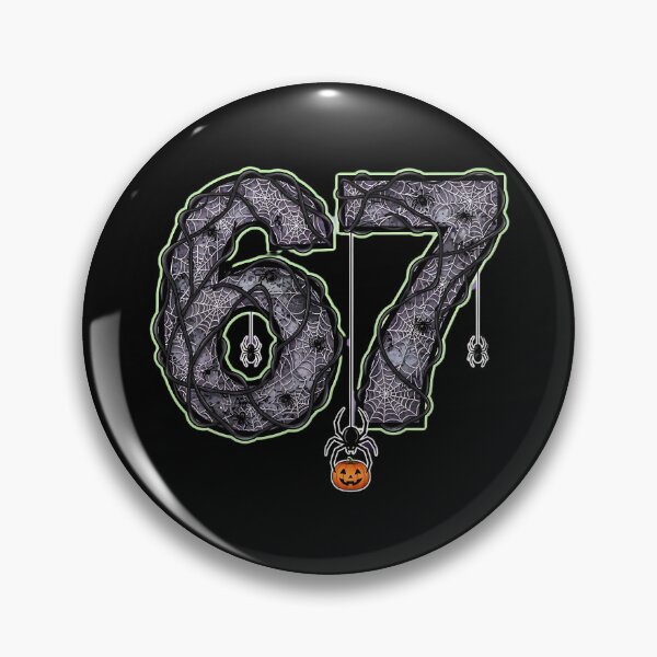 Item preview, Halloween 67 Number Spider Web Creepy Pumpkin Bat Design designed and sold by ArtDesignTp.