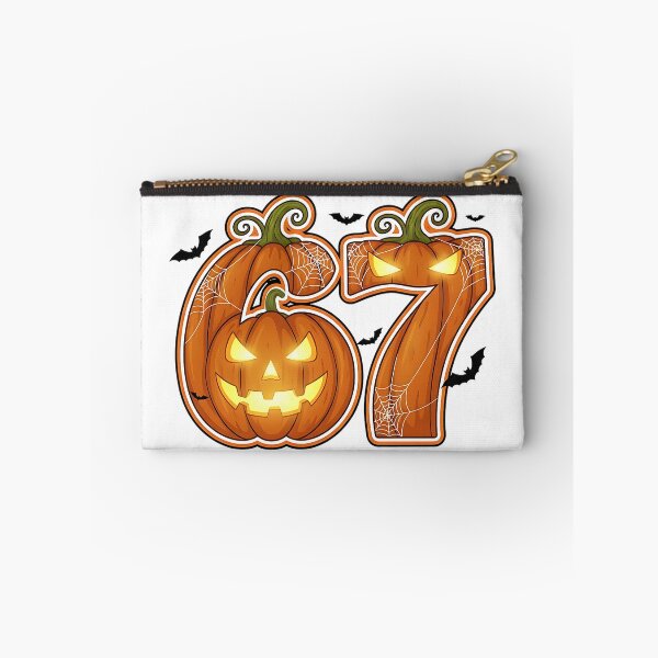 Item preview, Halloween 67 Number Pumpkin Jack O Lantern Spooky Bat Design designed and sold by ArtDesignTp.