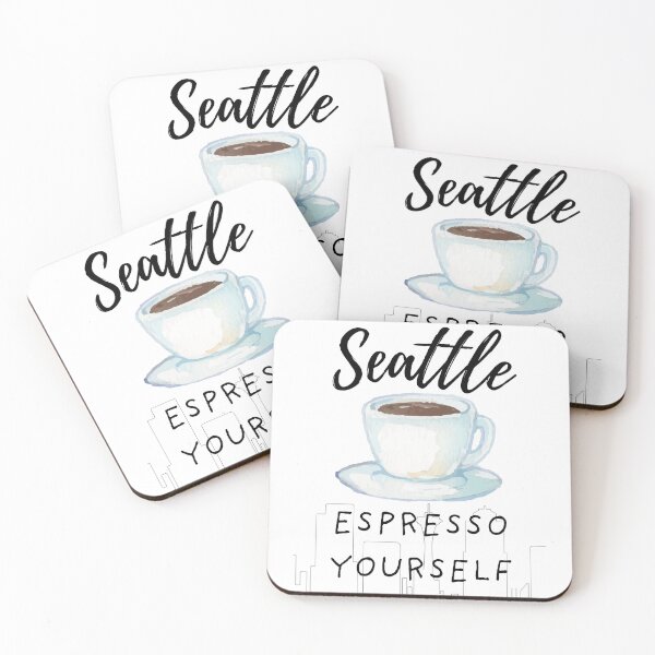 Item preview, Seattle– Espresso Yourself Tee designed and sold by GiggleDesign.
