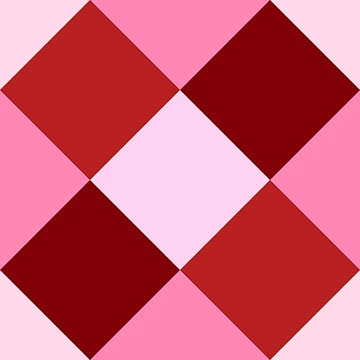 Artwork thumbnail, Pink and Red Diamond Check Pattern by OneThreeSix