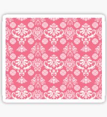 Red and White Damask Sticker