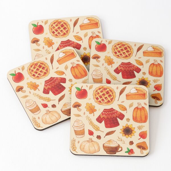 Item preview, Cozy Autumn Foods and Fall Vibes Illustration designed and sold by Oniyasha.