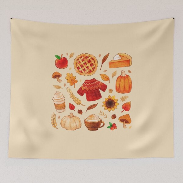 Item preview, Cozy Autumn Foods and Fall Vibes Illustration designed and sold by Oniyasha.