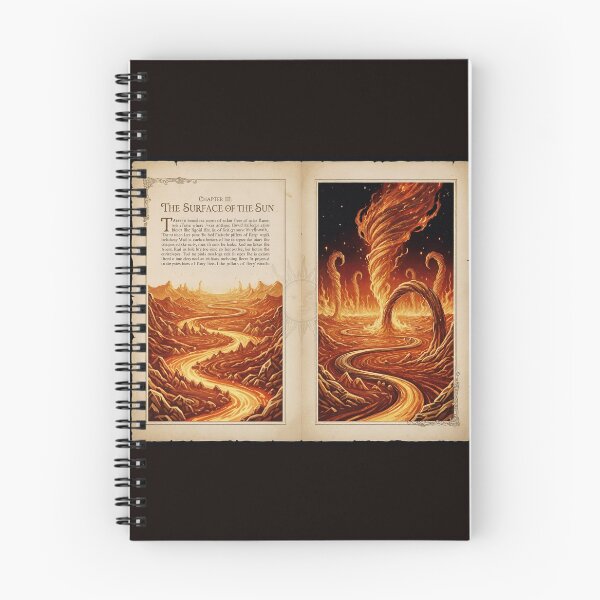 Item preview, Surface of the Sun: Novel Page - Ai Generated Art designed and sold by WolfMoonPrintShop.