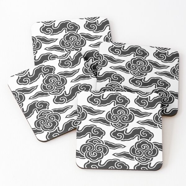 Item preview, Akatsuki Clouds – Japanese Cloud Pattern | Sumi Black designed and sold by tokomoroJP.