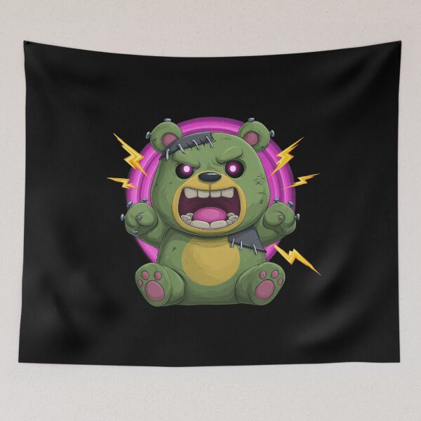 Item preview, Halloween Bear – Cute Chubby Cartoon Bear in Frankenstein Look designed and sold by Meiersbeste.