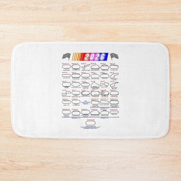 Item preview, Schedule Nascar Cup Series 2026 white designed and sold by ideasfinder.