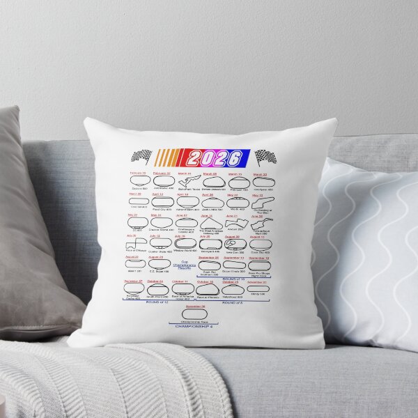 Item preview, Schedule Nascar Cup Series 2026 white designed and sold by ideasfinder.