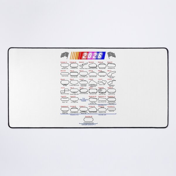 Item preview, Schedule Nascar Cup Series 2026 white designed and sold by ideasfinder.