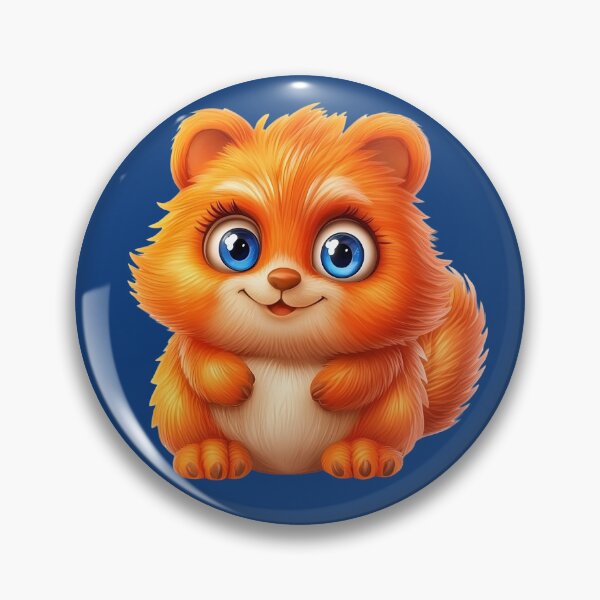 Item preview, Cute Fluffy Orange Animal Character – Adorable Fluffy Animal Illustration – Fantasy Fluffy Animal Art for Kids Design designed and sold by MamaDong.