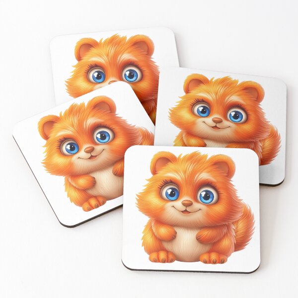 Item preview, Cute Fluffy Orange Animal Character – Adorable Fluffy Animal Illustration – Fantasy Fluffy Animal Art for Kids Design designed and sold by MamaDong.