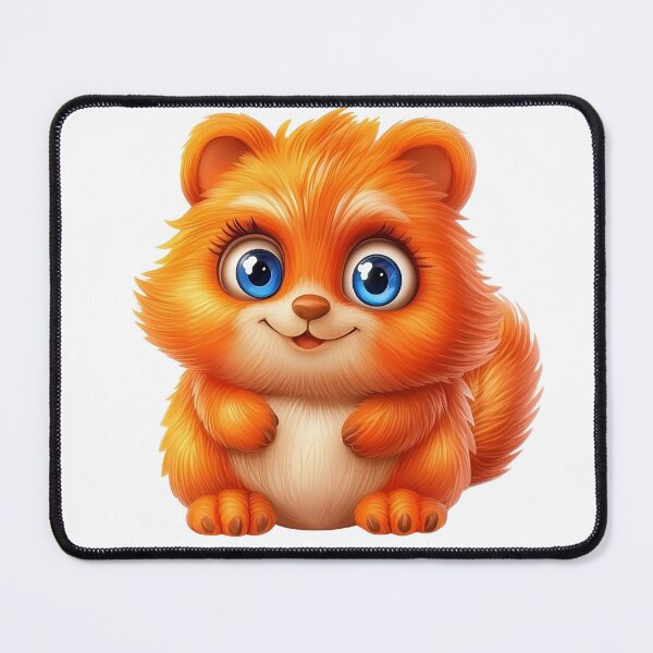 Item preview, Cute Fluffy Orange Animal Character – Adorable Fluffy Animal Illustration – Fantasy Fluffy Animal Art for Kids Design designed and sold by MamaDong.