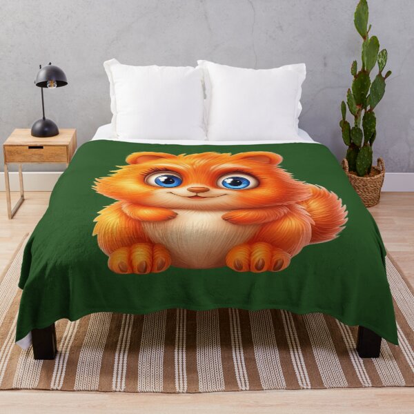 Item preview, Cute Fluffy Orange Animal Character – Adorable Fluffy Animal Illustration – Fantasy Fluffy Animal Art for Kids Design designed and sold by MamaDong.