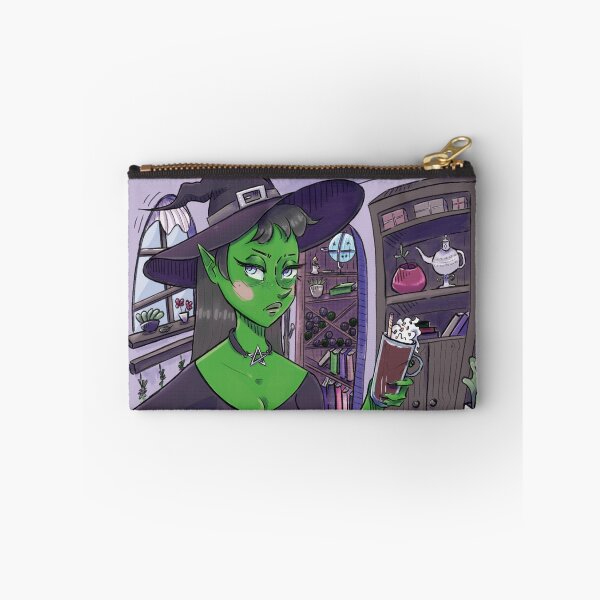 Item preview, Witch „Low on Mana, High on Caffeine“ Full Illustration designed and sold by Respawn and Repeat.