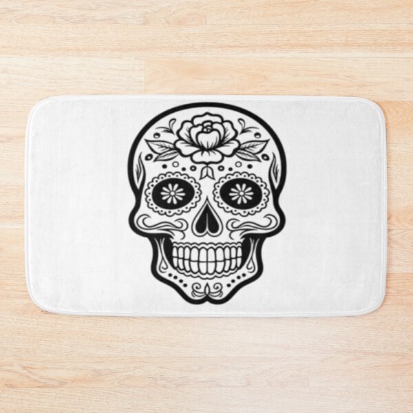 Item preview, halloween skull with flower designed and sold by szydelkowanika.