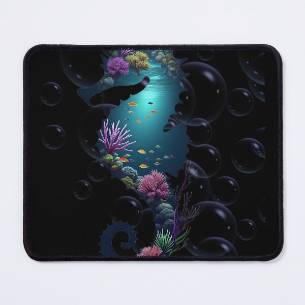 Item preview, Strong Sea Vibes, Underwater Seahorse Shape Ocean Landscape designed and sold by Growling Seahorse.
