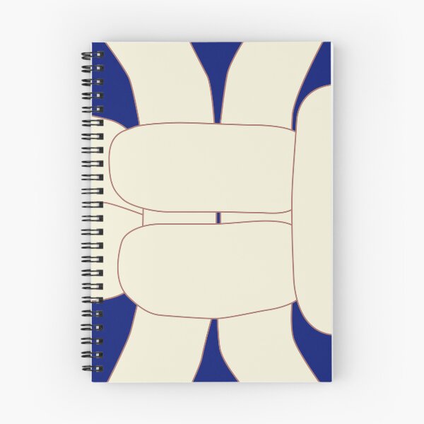 Item preview, Cream-Brown on Deep Blue - Right Facing Square Knot designed and sold by Kate Anderson Art.