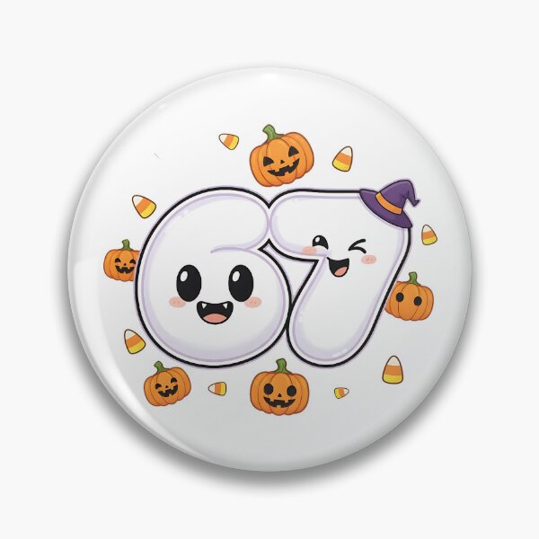 Item preview, Halloween 67 Number Cute Kawaii Pumpkin Candy Ghost Design designed and sold by ArtDesignTp.