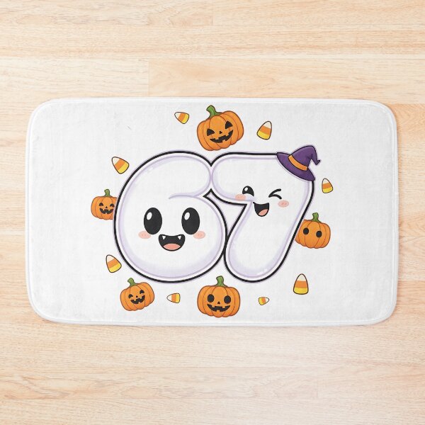 Item preview, Halloween 67 Number Cute Kawaii Pumpkin Candy Ghost Design designed and sold by ArtDesignTp.