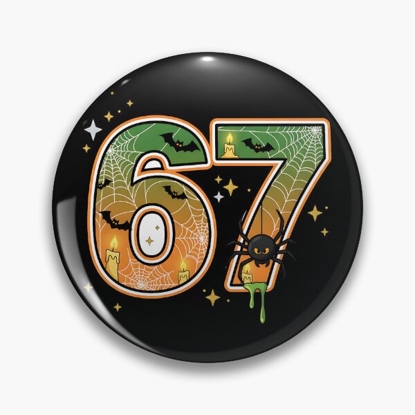 Item preview, Halloween 67 Number Spooky Spider Web Bat Candle Pumpkin Design designed and sold by ArtDesignTp.