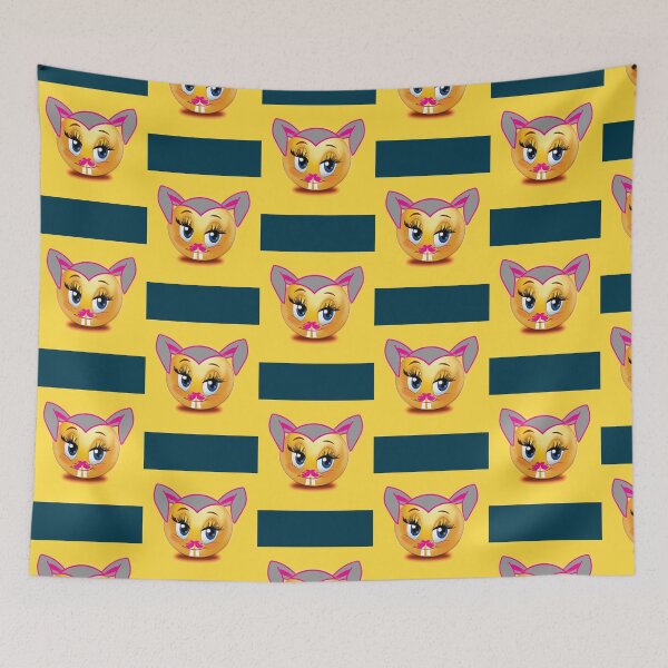 Item preview, bunny crumbs emoji Throw Pillow designed and sold by marcellanyce.