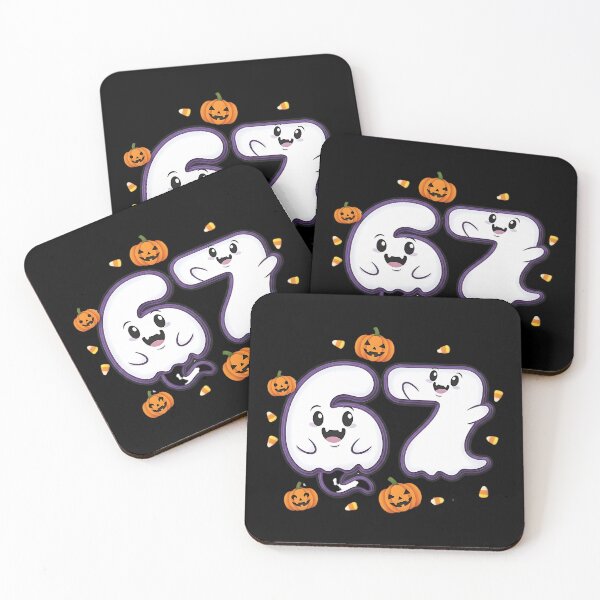 Item preview, Halloween 67 Number Cute Ghost Pumpkin Kawaii Spooky Design designed and sold by ArtDesignTp.