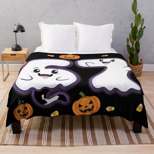 Item preview, Halloween 67 Number Cute Ghost Pumpkin Kawaii Spooky Design designed and sold by ArtDesignTp.