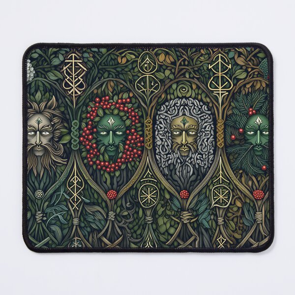 Item preview, The seasons of the Green Man beautiful nature fresco artwork after William Morris designed and sold by Vintage Designs +.