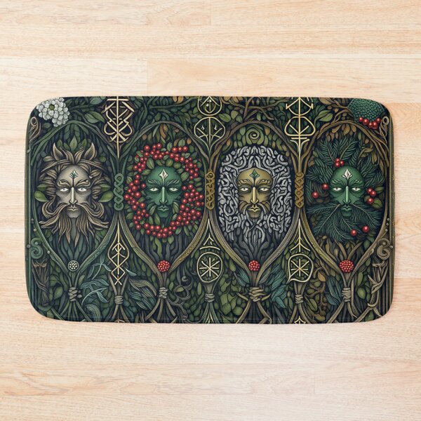 Item preview, The seasons of the Green Man beautiful nature fresco artwork after William Morris designed and sold by Vintage Designs +.