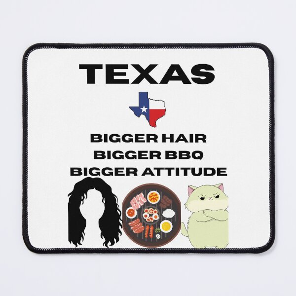 Item preview, Texas: Bigger Hair, Bigger BBQ, Bigger Attitude T-Shirt designed and sold by GiggleDesign.