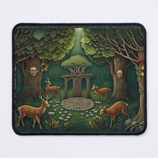 Item preview, The green man vintage style fresco art after William Morris designed and sold by Vintage Designs +.