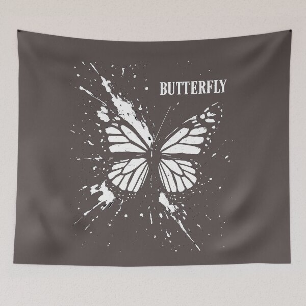 Item preview, Abstract Butterfly Ink Splash T-Shirt | Black and White Artistic Butterfly Tattoo Design | Edgy Nature Illustration designed and sold by KDesignCrafts.